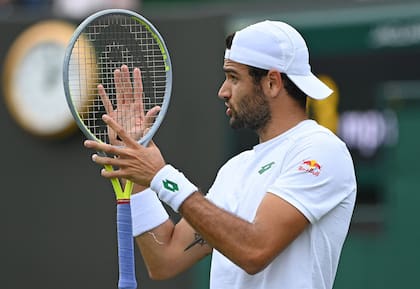 Berrettini, en busca de la hazaña de ganarle al pentacampeón de Wimbledon y ser el primer italiano en ganar en el pasto londinense