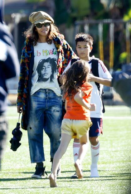 Berry junto a su hijo Maceo