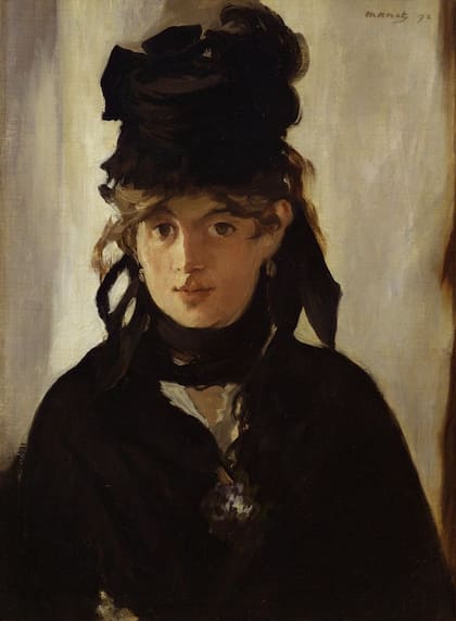 "Berthe Morisot con un ramo de violetas", Édouard Manet, 1872