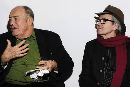 Bertolucci y Barbieri, en la recepción de la retrospectiva del cineasta en el MoMA de Nueva York, en 2010
