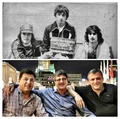 Bertoni , Passsrella y Kempes, jóvenes y futbolistas; Kempes, Passarella y Bertoni, en el Mundial de Rusia 2018 invitados por la FIFA; Bertoni y el Káiser mantienen frecuente comunicación