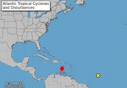 Beryl ya es el huracán de categoría 5 más temprano registrado en el Atlántico desde 1851, según Meteored, que utiliza datos de la Oficina Nacional de Administración Oceánica y Atmosférica de EE.UU. (NOAA, por sus siglas en inglés)