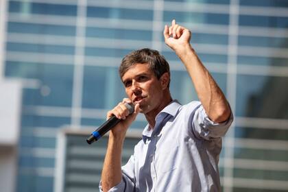 Beto ORourke habla durante un mitin de campaña en Plano, Texas, en septiembre de 2018