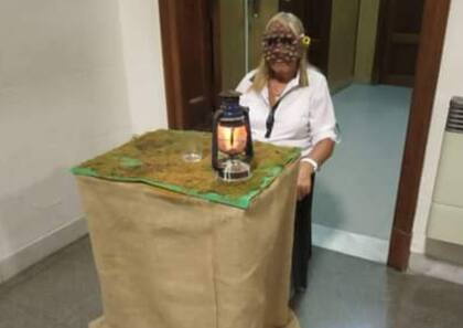 Bety haciendo lo que más le gusta: actuar.