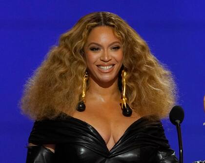 Beyonce, aquí en la 63ra entrega de los premios Grammy, en marzo de 2021; el año próximo volverá a la gala como favorita