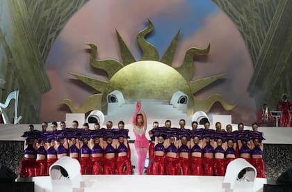 Beyoncé en su presentación en la inauguración del Atlantis the Royal