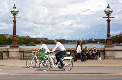 Bicis en el puente Dronning Louise´s de Copenhague