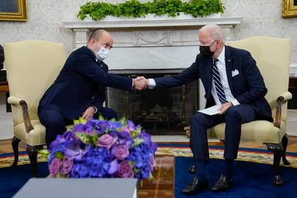 Biden, con el primer ministro israelí, Nafalti Bennett