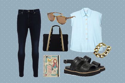 Bien accesorizado, un jean puede ser un complemento perfecto para un día laboral