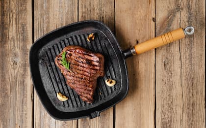 Bife a la plancha vuelta y vuelta