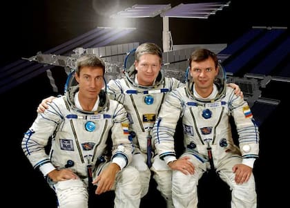 Bill Shepher, Sergei Krikalec y Yuri Gidzenko