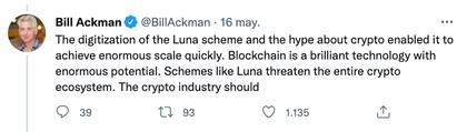 @BillAckman dijo que Luna podría amenazar todo el mercado cripto