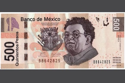 Diego Rivera y Frida Khalo, la pareja más icónica del arte latinoamericano, en el anverso y reverso del billete de 500 mexicano
