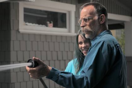 Billie con su padre, Patrick O'Connell
