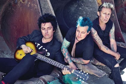 Billie Joe Amstrong, Tré Cool y Mike Dirnt (desde la izquierda), en Berkeley