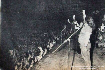 Billy Bond y el resto de los de La Pesada, antes del comienzo de los destrozos en el Luna Park