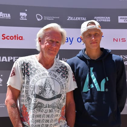 Bjorn Borg, una leyenda, y su hijo Leo, tenista de 19 años, presentes en el Challenger de Montevideo