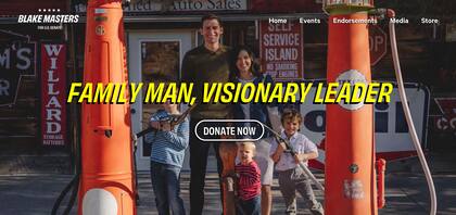 Blake Masters en su página de campaña