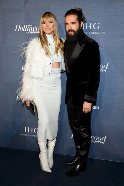 Blanco y negro, Heidi Klum y Tom Kaulitz se robaron parte de las miradas