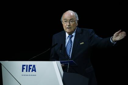 Blatter hoy en el día de la votación de FIFA