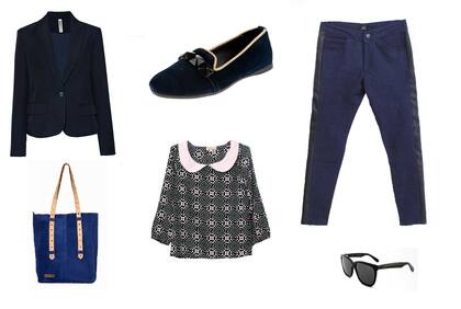 Blazer (Peuque ,$1029) Blusa (Casa Rincón , $297 ) Pantalón ( Loló by Lucrecia Yahbes, $800 ) Cartera (Divinos Costales, $950 ) Anteojos (Elizabeth Arden/ Interóptica, consultar precio)