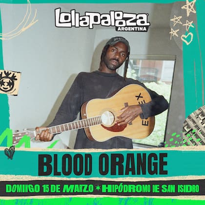 Blood Orange toca el día 3 del Lollapalooza Argentina 2026