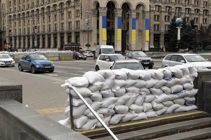 Bloqueo de avenidas en Kiev