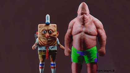 Bob Esponja y Patricio, creados por el realizador Miguel Vásquez
