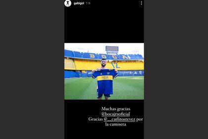 Gabigol agradeció en su cuenta de Instagram el obsequio