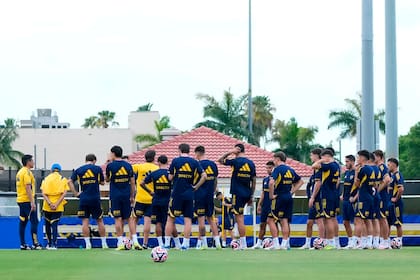 Boca se entrena en Miami, donde el lunes debutará en el Mundial de Clubes frente a Benfica