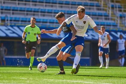 Una escena del segundo amistoso entre Boca y Talleres.