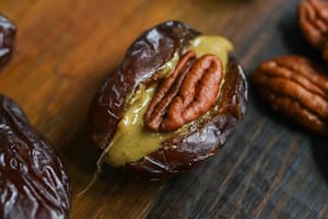 Bocaditos de dátiles, nuez y chocolate