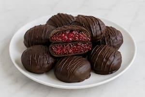 Bocaditos de frutos rojos y chocolate