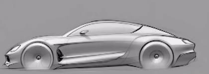 Boceto del automóvil diseñado por Sgroi