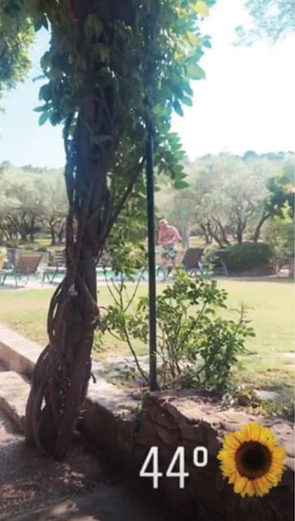 Una imagen que publicó Camille Gottlieb el día de la boda, cuando los termómetros marcaban 44 grados.