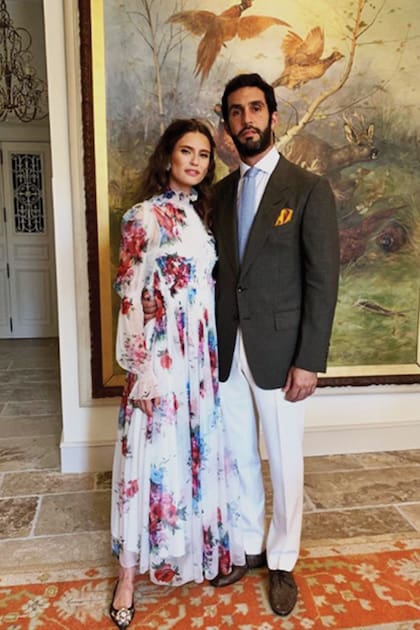 La modelo italiana Bianca Balti, con su novio Sal Lahoud.