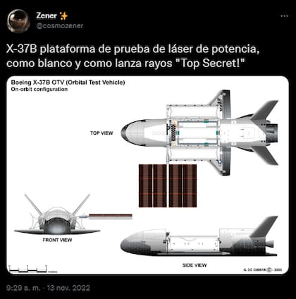 Boeing X-37B OTV (Orbital Test Vehicle) (Foto: Twitter)