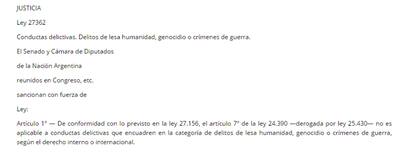 Boletn Oficial 2x1 ley Corte Suprema fallo