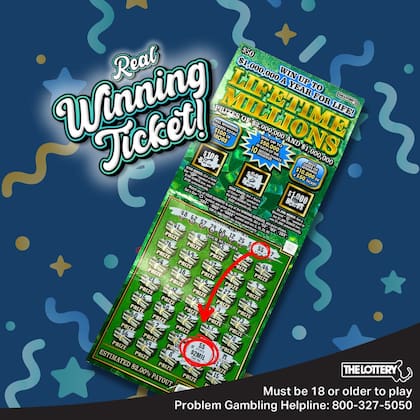 Boleto instantáneo Lifetime Millions ganador de US$2 millones vendido en D&R Market en Peabody