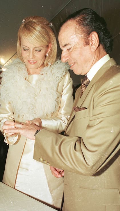 Bolocco y el ex presidente argentino se casaron el 26 de mayo de 2001
