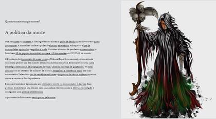 Bolsonaro, representado como un demonio