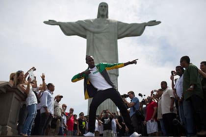 Bolt, el personaje: en el Cristo Redentor previo a los Juegos Olímpicos de Río 2016, su última gran cita