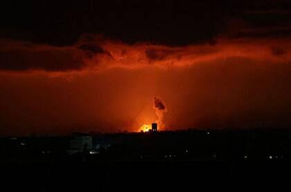 Bombardeo israelí en Rafah, sur de Gaza