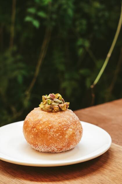 Bombolini de crema de pistacho