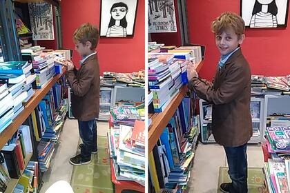 Bombonazo lector, aceptó posar con consentimiento materno, una de las autoras del libro que se presentaba ayer