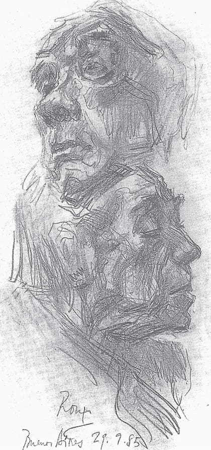 Borges, retratado por Roux