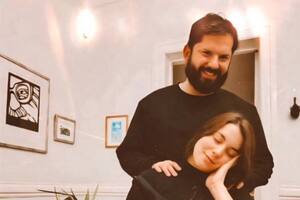 Boric junto a su novia Paula Carrasco