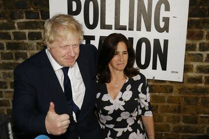 Boris Johnson y su exmujer Marina, con la que estuvo casado 25 años y se separó en septiembre pasado