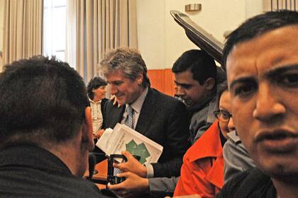 Boudou llega a una de las audiencias del juicio en su contra