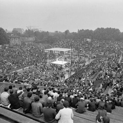 Boxeo en Roland Garros, a pleno en los años setenta